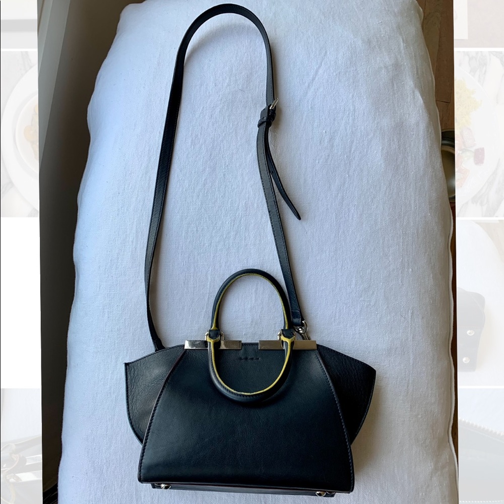 DESIGNER FENDI Blue Leather Petite 3Jours Tote Bag